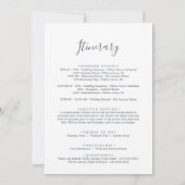 パープルグリーンユーカリプタスウェルカムレター&旅程 (裏面)