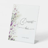 パープルグリーンリーラベンダーデザートバーサイン 台座サイン (正面)