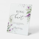 パープルグリーンリーラベンダーリングや輪狩り標識 台座サイン (正面)