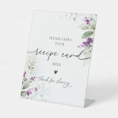 パープルグリーンリーラベンダーレシピカードサイン 台座サイン (正面)