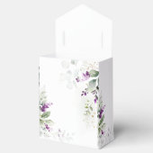 パープルグリーンリーラベンダー結婚式の引き出物ボックス フェイバーボックス (オープン)