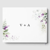 パープルグリーンリー結婚ラベンダーズゲストブック ゲストブック (裏面)