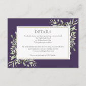 パープルグリーン結婚フローラ詳細 エンクロージャーカード (正面)