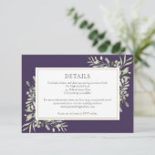 パープルグリーン結婚フローラ詳細 エンクロージャーカード (スタンド正面)