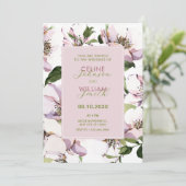 パープルグリーン結婚フローラ 招待状 (スタンド正面)