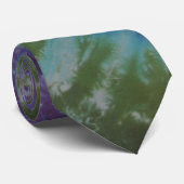 パープルグリーン絞り染めネクタイ ネクタイ (ロール)