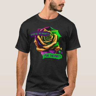 パープルグリーン金ゴールドパレードバラTシャツ Tシャツ