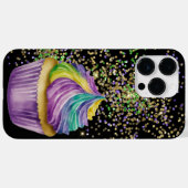 パープルグリーン金ゴールドマルディグラスカップケーキ Case-Mate iPhoneケース (裏面 (横))