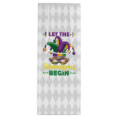 パープルグリーン金ゴールドマルディグラスシェナニガン ワインギフトバッグ (正面)