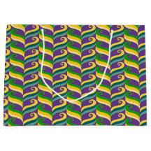 パープルグリーン金ゴールドマルディグラススワール