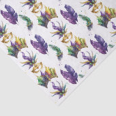 パープルグリーン金ゴールドマルディグラスマスクフェザー 薄葉紙 (詳細)