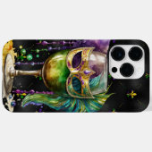 パープルグリーン金ゴールドマルディグラフェスティバル飲料 Case-Mate iPhoneケース (裏面 (横))