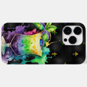 パープルグリーン金ゴールドマルディグラフェスティバル飲料 Case-Mate iPhoneケース (裏面 (横))