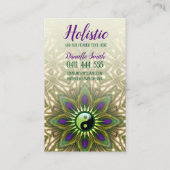 パープルグリーン陰陽ホリスティックエネルギーブリスヨガ 名刺 (裏面)