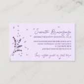 パープルグリーン エッセンシャルオイル ブランディング ラベンダー 名刺 (裏面)