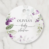 パープルグリーン ラベンダー ギフトタグ フェイバータグ (正面)