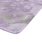 パープルグレイエレガント抽象芸術シックなパターン カッティングボード (角)