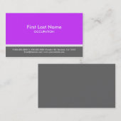 パープルグレイストライプカスタム名刺 名刺 (正面/裏面)
