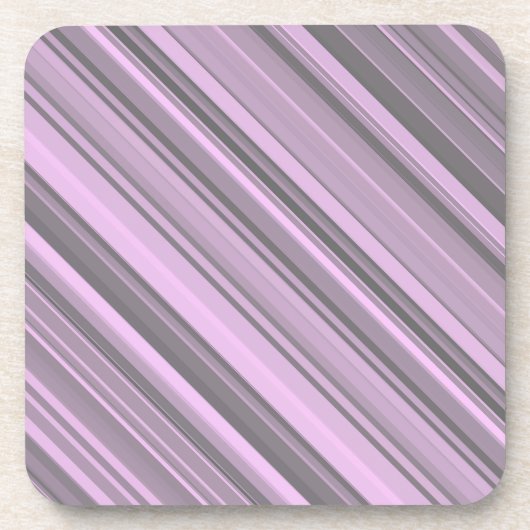 パープルグレイストライプズ コースター (正面)