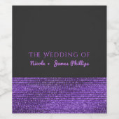 パープルグレイモダンムシークインエレガントワインラベル ワインラベル (シングルラベル)