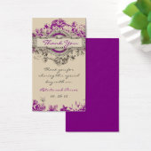パープルグレイヴィンテージ結婚フローラズサンキューラベル (デスク)