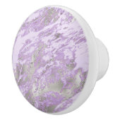 パープルグレエレガントー抽象芸術シックパターン セラミックノブ (右)