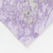 パープルグレエレガントー抽象芸術シックパターン フリースブランケット (角)