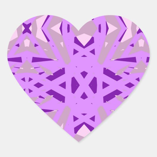パープルグレーアールデコバレンタイン婚約おもしろいラブ ハートシール (正面)
