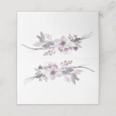 パープルグレーウィンター結婚フローラ婚約 プレイスカード (外部開封)