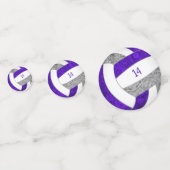 パープルグレーガーリーバレーボール誕生日パーティー コンフェッティ (裏面)