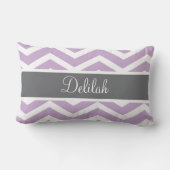 パープルグレーシェブロンカスタム ランバークッション (裏面)