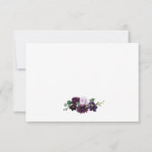 パープルグレーシルバーウォーターカラー牡丹秋の結婚式 出欠カード (裏面)