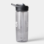 パープルグレースクールクラブカラーカスタムサッカー ウォーターボトル (右面)