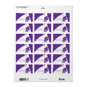 パープルグレースフルブライド差出人住所ラベル ラベル (フルシート)