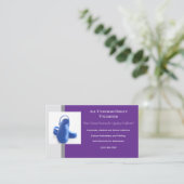 パープルグレーブルーメディカルクロッグユニフォーム 名刺 (スタンド正面)