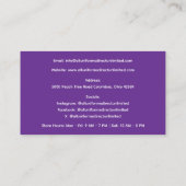 パープルグレーブルーメディカルクロッグユニフォーム 名刺 (裏面)