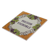 パープルグレープカスタムハウスネームプレートプラーク記号 タイル (側面)