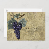 パープルグレープス ヴィネヤード ウェディング イベント セーブ ザ デート 案内ポストカード (正面/裏面)