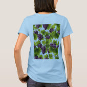 パープルグレープワイン女性基本Tシャツ Tシャツ (裏面)