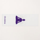 パープルグレーヨガポーズと名前をカスタムする ヨガマット (正面(横))