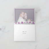 パープルグレー スノーフレーク ウェディング サンクス フォト サンキューカード (内部)