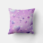 パープルグローハート装飾用クッション クッション (裏面)