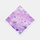パープルグローハート スタンダードランチョンナプキン (角)