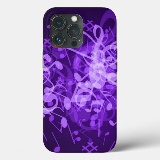 パープルグローミュージックノーツ Case-Mate iPhoneケース (裏面)