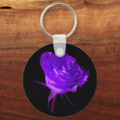 「パープルグロー」バラ キーホルダー (正面)