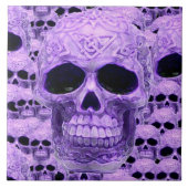 パープルケルトスカルコラージタイル タイル (正面)