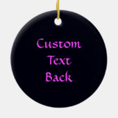 パープルケルト結び目模様スコーピオン セラミックオーナメント (裏面)