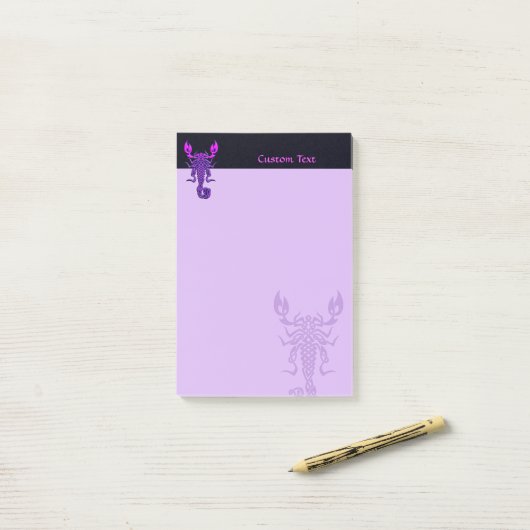 パープルケルト結び目模様スコーピオン ポストイット (デスク上)
