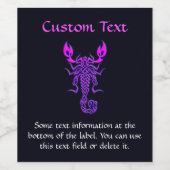 パープルケルト結び目模様スコーピオン ワインラベル (シングルラベル)