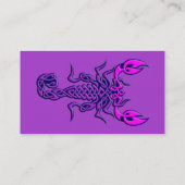 パープルケルト結び目模様スコーピオン 名刺 (裏面)